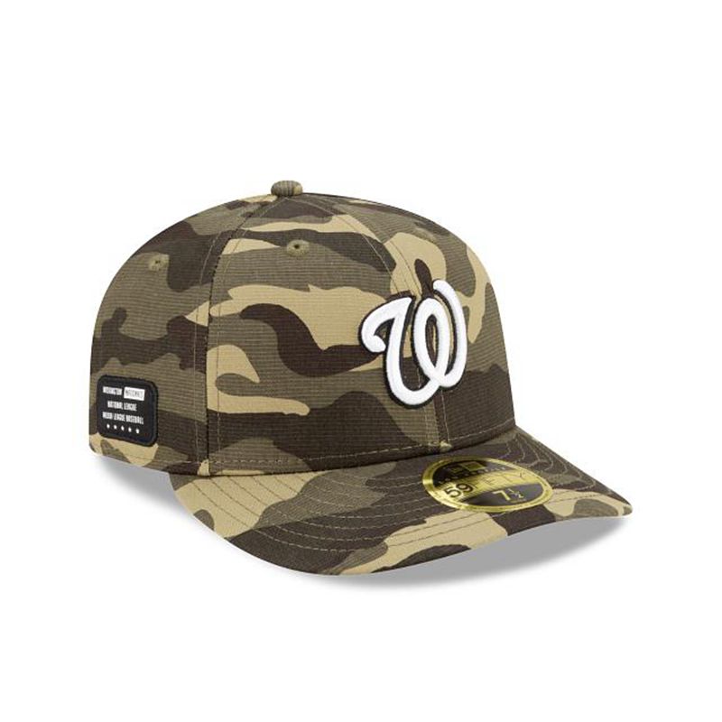 MLB Washington Nationals Armed Forces Weekend Low Profile 59Fifty Fitted (CFM8362) - Green New Era Caps